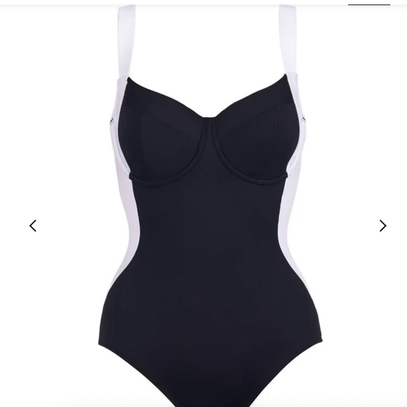 TA3 Lifty Contour Black & White Swim Suit - Picture 5 of 9
